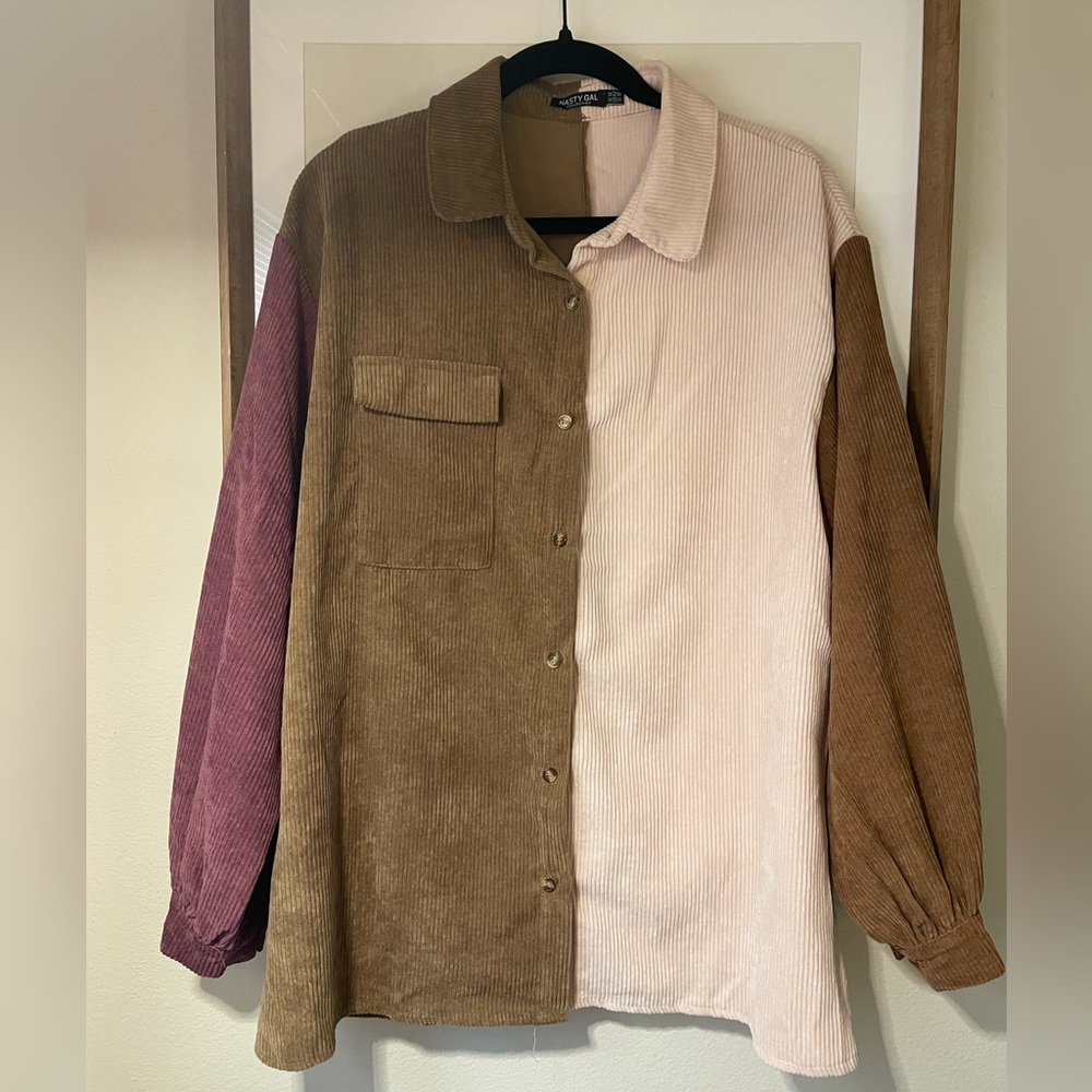 ❗️SOLD ON MERCARI❗️Nasty Gal Corduroy Shirt - size 10